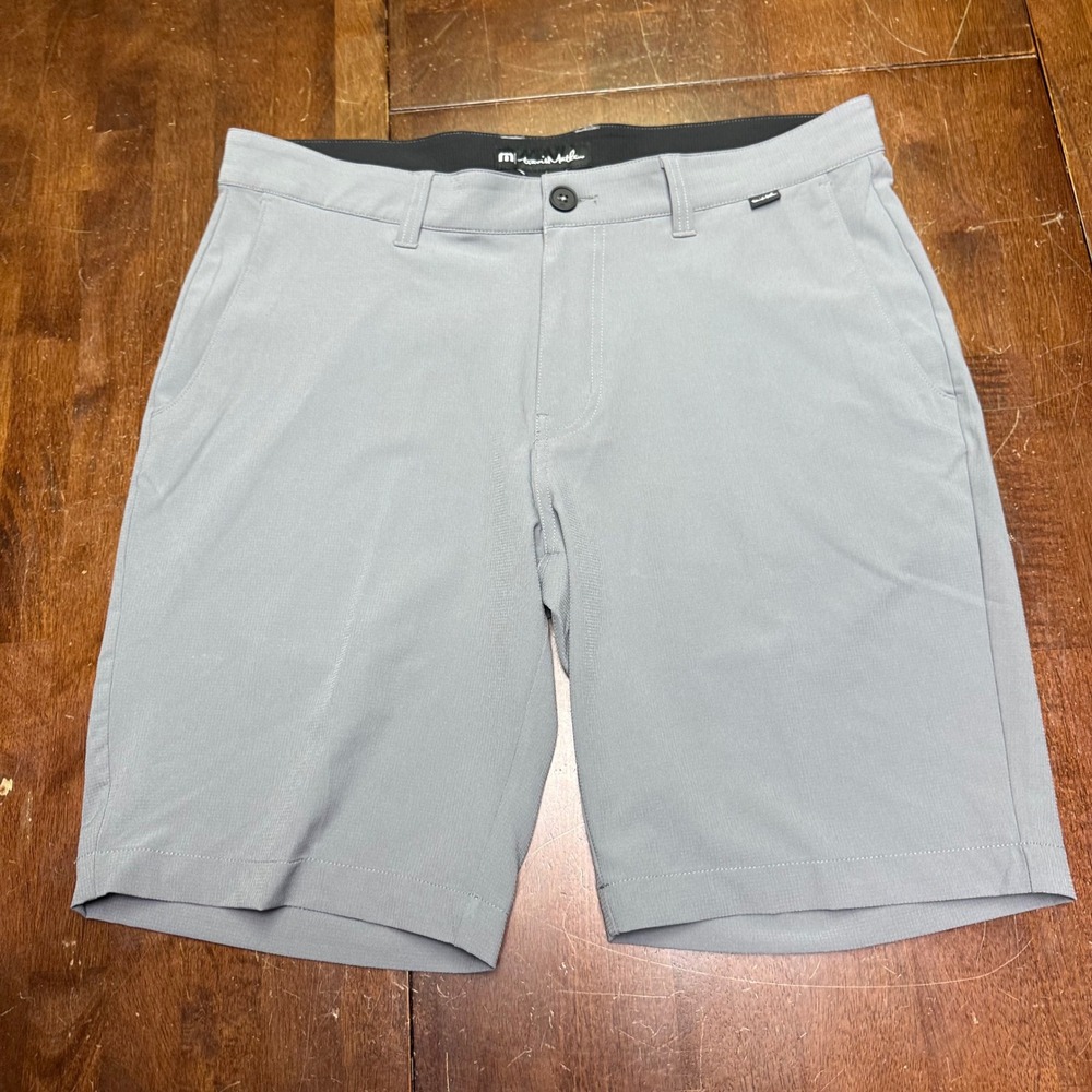 Travis Mathew Golf Shorts Mens 36 Gray Performance Stretch Beck